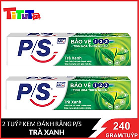 COMBO 2 Tuýp Kem đánh răng P S 123 Trà xanh 240gX2