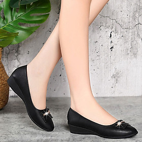 Giày bít nữ đế xuồng cao 3p