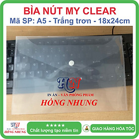 [SÉT] COMBO 10 BÌA NÚT My Clear A5 / A4 / F4, màu trắng, giúp bảo vệ giấy tờ của bạn không bị hư hỏng