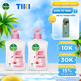 Combo 2 chai nước rửa tay Dettol kháng khuẩn dưỡng da - Chai 250g