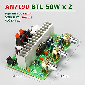 Mua Mạch khuyếch đại công suất BTL 2.0 Sử dụng IC AN 7190  Nguồn 12V  Công suất 50W x 2 Dùng độ loa kéo  karaoke .v.v...