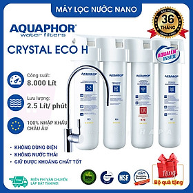 Máy Lọc Nước AQUAPHOR CRYSTAL ECO H Chuẩn Nước Khoáng Uống Trực Tiếp, Công Nghệ NANO Aqualen Độc Quyền, Máy Lọc Nước Không Điện - Nhập Khẩu Châu Âu, Hàng Chính Hãng