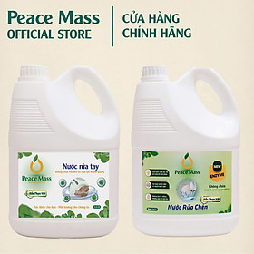 Combo Sản Phẩm Gốc Thực vật NRTB1 Peace Mass - Nước Rửa Tay 3.6 lít + Nước Rửa Chén 3.6 lít (Thuộc nhóm Sản phẩm Lành tính / Sinh học)