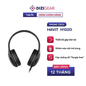 Mua Tai Nghe Chụp Tai HAVIT H100D  Driver 40mm  Thiết Kế Gọn Nhẹ  Nhiều Màu Sắc - Hàng Chính Hãng