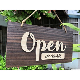 Mua Bảng gỗ Open - Closed treo tường Decor Vintage ( tặng kèm dây treo )