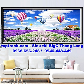 Mua Tranh thêu chữ thập cánh đồng hoa oải hương tím Lavender FJ0740 chưa thêu