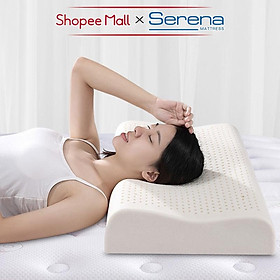 Mua Gối Cao Su Non Người Lớn Chính Hãng SERENA Chống Đau Mỏi Cổ Vai Gáy Ruột Gối Nằm Ngủ Cao Su Thiên Nhiên Lượn Sóng