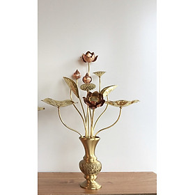 Mua HOA SEN THỜ BẰNG ĐỒNG BAO GỒM CẢ LỌ KH18168