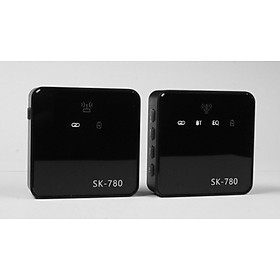 Micro cài áo Wireless SK780 - Mic thu âm không dây kết hợp Sound Card - Lấy nhạc qua bluetooth 5.0 chuyên youtuber, tiktoker, thu âm vlog chuyên nghiệp chất lượng cao