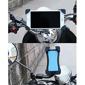 Giá đỡ kẹp điện thoại 4 góc trên xe máy gắn kính chiếu hậu (Gía sale Chỉ áp Dụng trên tiki)