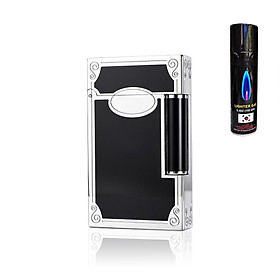 Mua Combo Hộp Quẹt Bật Lửa Ga Đá  D195T  Họa Tiết Hoa Văn Cổ Điển Sang Trọng + Tặng Bình Bơm Ga Chuyên Dụng Cho Bật Lửa