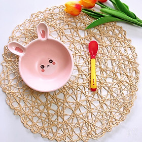 Mua  Giá hủy diệt  Bát Sứ Ăn Dặm Cao Cấp Thỏ Hồng  Dahamart - Siêu Thị Ăn Dặm 