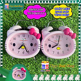 Mua  SIÊU ĐẸP  ĐỒNG HỒ MÈO HELLO KITTY 2 CHUÔNG SIZE LỚN - DÙNG ĐỂ BÁO THỨC ĐỂ BÀN