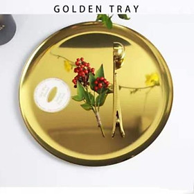 Khay tròn vàng GOLDEN TRAY  2491
