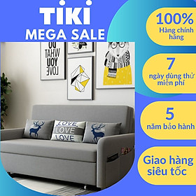 [FREESHIP + TẶNG GỐI] Giường Sofa Thông Minh Gấp Gọn, Ghế Sofa Đa Năng Khung Thép Cacbon Đệm Cao Su Cao Cấp Có Ngăn Chứa Đồ