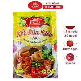 Xốt bún riêu Titom gói 70g gia vị bún riêu hoàn chỉnh dùng nấu nước lèo bún riêu