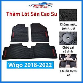 Lót sàn ô tô cao su Wigo 2018-2019-2020-2021-2022 không mùi chống trơn trượt