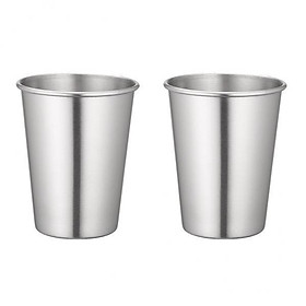 2X 2 Piece Stainless Steel Cup Mug Drinking Coffee Beer Tumbler Travel 180ml