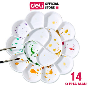 Hình ảnh Review Khay pha màu 10/14 ngăn Deli - 1 chiếc - 9402 / 9403