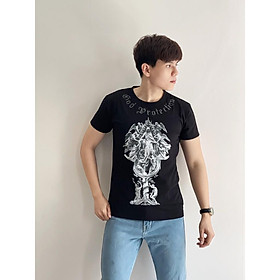 ÁO THUN CỔ TRÒN THIẾT KẾ HOA TIẾT SIÊU NGẦU,CHẤT LIỆU VÃI THOÁNG MÁT TRANG NEMO 36 FASHION