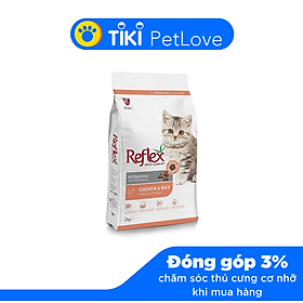 Thức ăn cho mèo Reflex Kitten Food Chicken & Rice (2Kg)