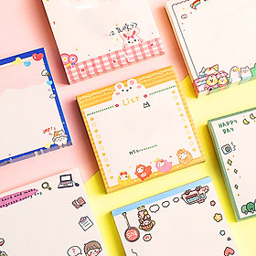 Giấy note 80 tờ cầm tay nhỏ gọn tiện lợi đủ họa tiết cute cùng nhiều màu sắc lung linh đáng yêu cho mọi lứa tuổi – H033