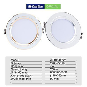 Mua Đèn LED âm trần downlight Rạng Đông Viền Bạc  Viền Vàng. Model AT10L 110/9W