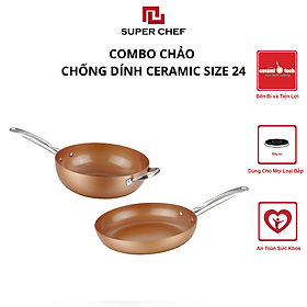 Mua Combo Chảo Chống Dính Super Chef Đáy Từ Cao Cấp  An Toàn  Bền Bỉ Size CCS24