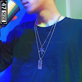 Dây chuyền thời trang nam nữ thiết kế mặt xương bàn tay - lá cây phong cách cá tính, hiphop