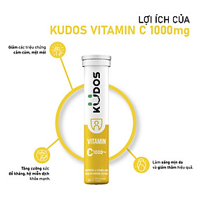 Viên Sủi Vitamin C Kudos 1000mg (Hương Chanh)