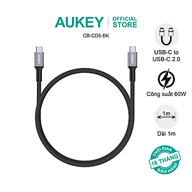 Mua Dây cáp Aukey USB-C To USB-C 2.0 dài 1 mét Aukey CB-CD5  hàng chính hãng