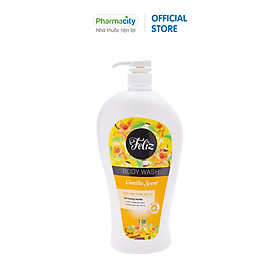Sữa tắm Feliz Body Wash Vanilla Scent (1L) - Hương vanilla