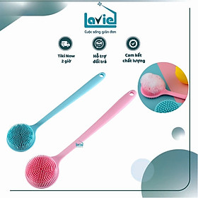 Mua Bàn chải chà lưng cán dài đa chức năng bằng silicon giao màu ngẫu nhiên ( có hộp)