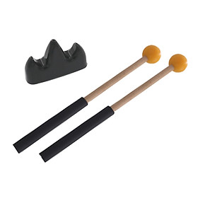2x Rubber Head Mallet Percussion 8.7inch Drum Mallet for Marimba Meditation Yoga