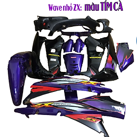 Bộ vỏ nhựa màu TÍM CÀ cho xe  Wave Zx đời 1997 đến 2006 -TKB-2104