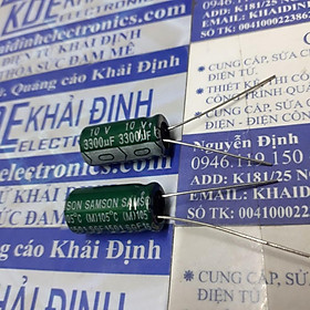 10 con TỤ HÓA, TỤ PHÂN CỰC 3300UF 10V 10x25mm kde4117