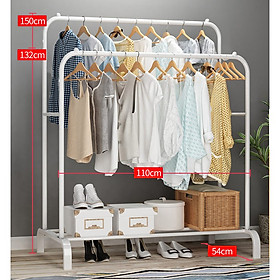 Mua Kệ treo quần áo  Giá treo quần áo các loại khung kim loại nhập khẩu (NC26) 2 KHUNG 1 TẦNG