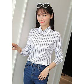 Sơ mi sọc kẻ công sở Đũi Việt DVS151