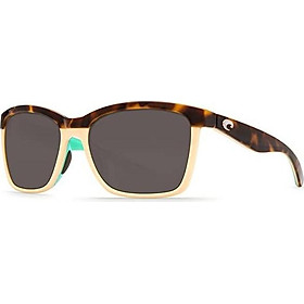 Costa del Mar Anaa Sunglasses Shiny Black/Crystal/Lt Blue Gray 580Plastic