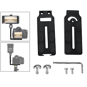 Quick Release L Bracket Camera Plate L Shape Plate Universal Tripod Plate Adapter, Standard 1/4 screw, suitable for most tripod, monopod and so on