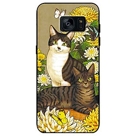 Ốp lưng in cho Samsung S7 Edge Mẫu Hai Chú Mèo