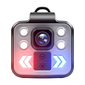 Mini Action Camera HD Xe máy Xe đạp Mũ bảo hiểm LED không thấm nước Đèn pin Cảnh báo Video Ghi lại camera thể thao Máy quay ngoài trời Màu sắc: Đen