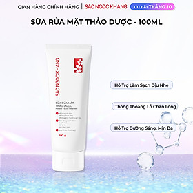 Sữa rửa mặt Thảo Dược Sắc Ngọc Khang 100g  Sạch Mịn, Sáng Da, Mờ Nám Sạm