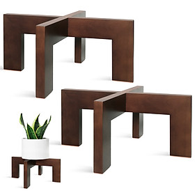 Mua Đôn Gỗ   Giá Kệ Đế Đỡ Chậu Hoa  Cây Cảnh - BỘ 2 CÁI   loại lớn - Cao 15 cm x Rộng 33 cm . 3 Màu khác nhau (TRẮNG  NÂU  WALNUT)