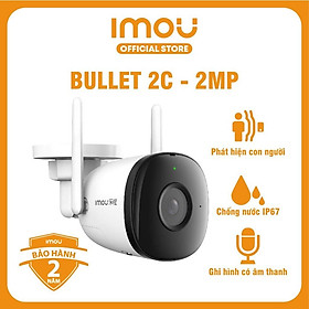 Mua Camera Wifi Imou Bullet 2C (2MP) I Chống nước IP67 | Phát hiện con người I Ghi hình có âm thanh I Hàng chính hãng