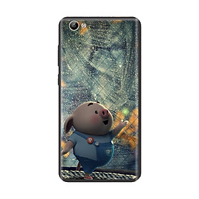 Ốp lưng TPU viền dẻo cho điện thoại VIVO Y66 Hình Heo Con Chạy Bộ