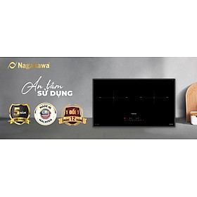 Miễn phí giao lắp toàn quốc - Bếp đôi điện từ Nagakawa UltraSlim NK2C28M - Made in Malaysia - Bảo hành 5 năm - Hàng chính hãng