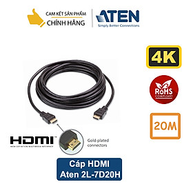 Mua Dây cáp HDMI 20m Aten 2L-7D20H hỗ trợ 3D và Ethernet 4K- Hàng chính hãng