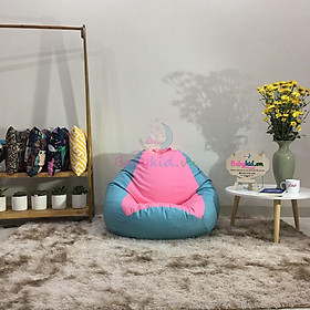 Mua VỎ BỌC ghế lười size 90cm  mix 2 màu  chất vải kaki/da lộn/nhung/chun  vỏ+ lót  không xốp