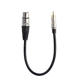 Audio Mic Cable Patch RCA Male to XLR Female for Condenser Microphone Black